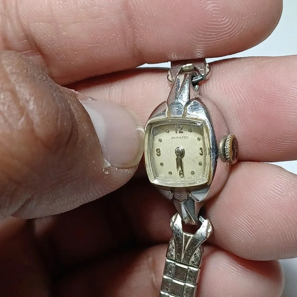 Vintage Hamilton Wind-up 10K Gold Filled Ladies Wristwatch working ticking sjows - Picture 3 of 7